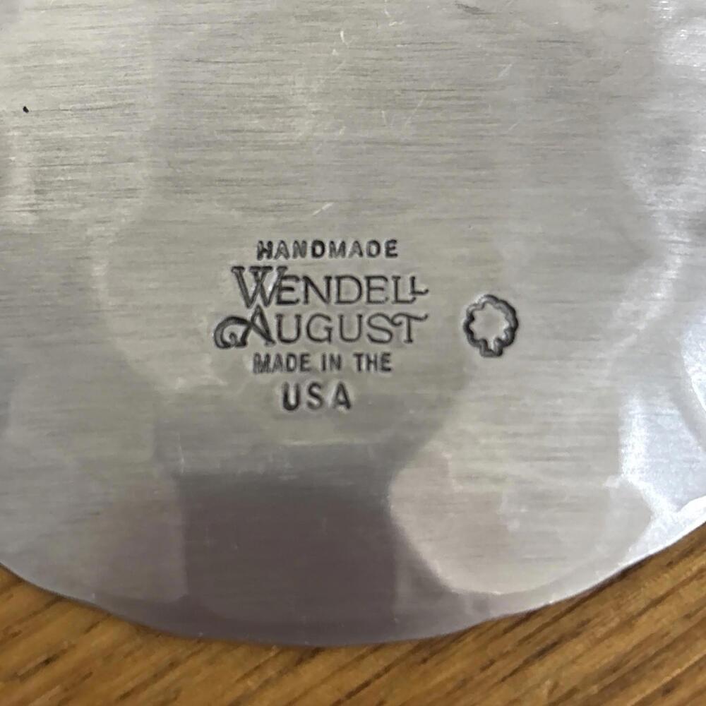 Vtg Wendell August Forge Dish Coaster Police USA 80's Pewter - Picture 3 of 7